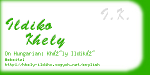 ildiko khely business card